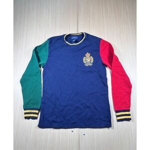 Vintage Polo Ralph Lauren Sleepwear Shirt Men Medium Blue Crest Patch Streetwear